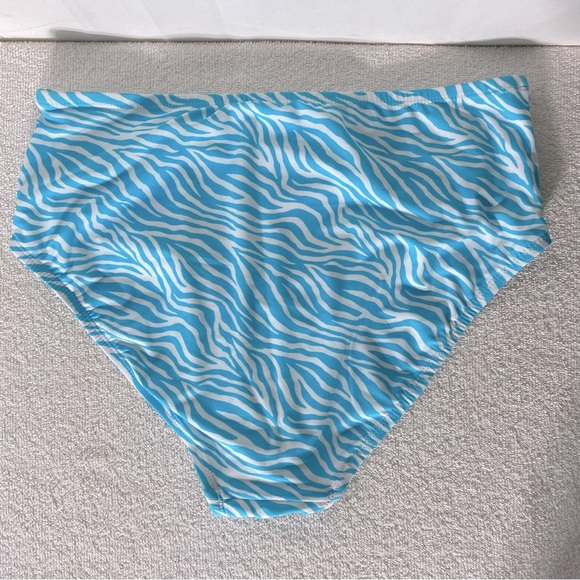 5/$25 Women’s Blue White Animal Print Bikini Bottoms M - Picture 9 of 10